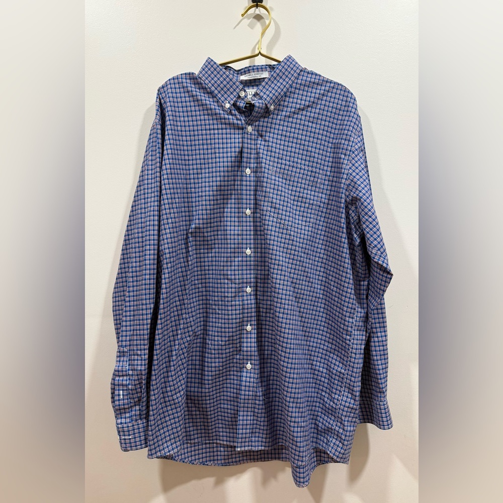Men's Red white and blue Checkered Shirt